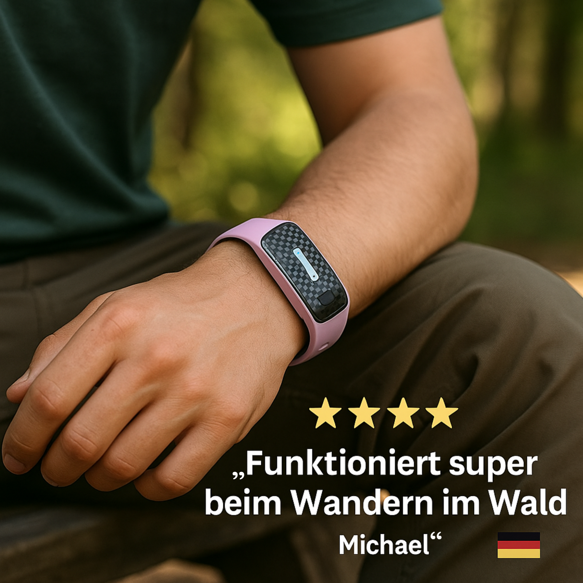 BuzzGuard – Mückenschutz Armband Ultraschall | Wiederaufladbar & Chemiefrei | Für Camping, Kinder & Outdoor.
