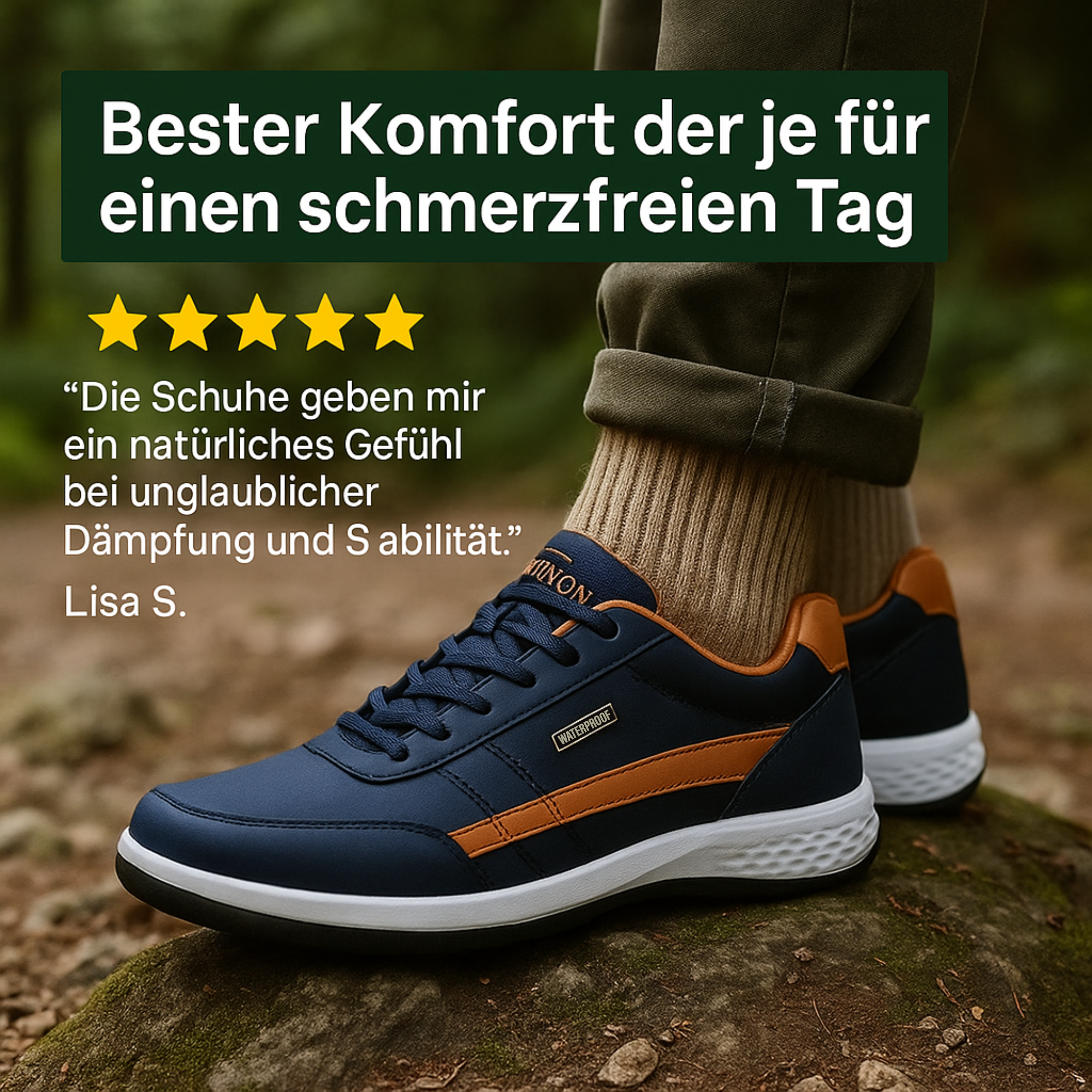OrthoLinx – Orthopädische Komfortschuhe gegen Fersenschmerzen | Atmungsaktiv & Schmerzlindernd | Rutschfest & Gedämpft – Unisex Alltag