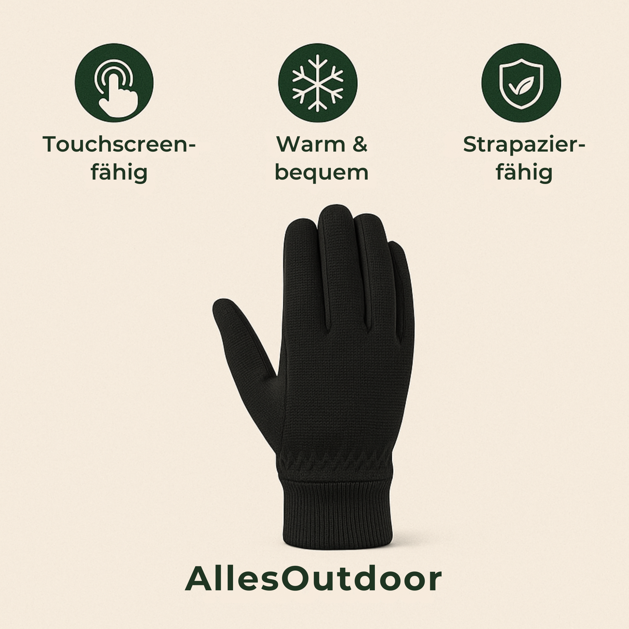 ProGrip – Winter Fahrradhandschuhe | touchscreen rutschfest winddicht | Herren & Damen