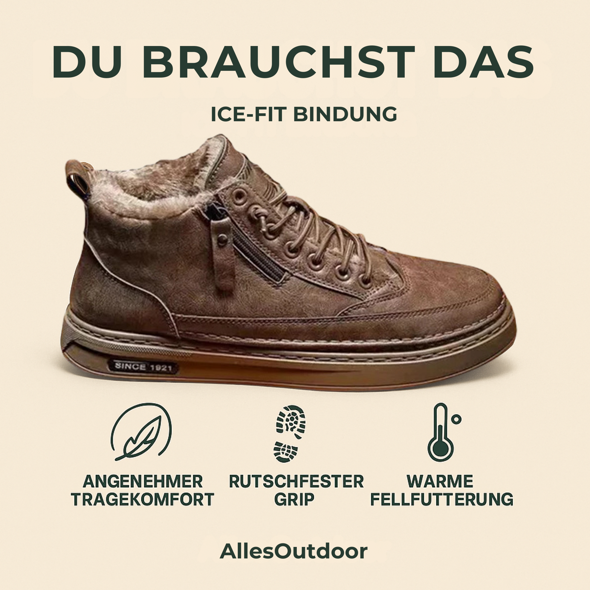 AlpinTrek – Thermo Komfortschuh | schmerzlindernd rutschfest atmungsaktiv – Winter Alltag & Outdoor.