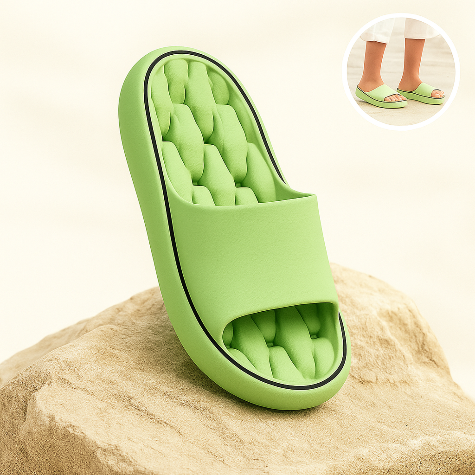 Trittfrei – orthopädische Hausschuhe | rutschfeste EVA-Dämpfung 4,5 cm – gegen Fußschmerzen & Plantarfasziitis