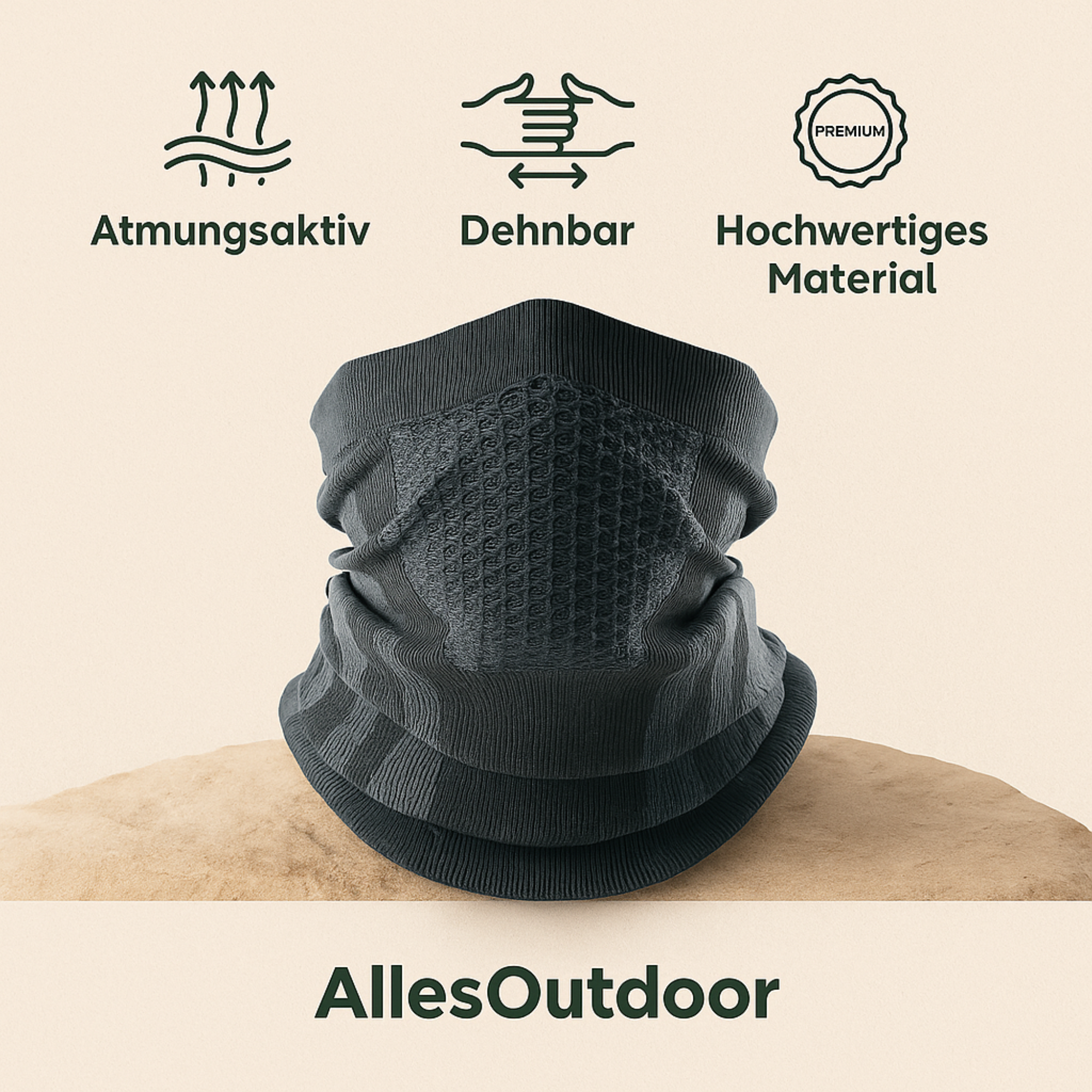 AlpinGuard – Multifunktionstuch Kälteschutz | atmungsaktiv & dehnbar | Outdoor Sport & Winter Alltag.