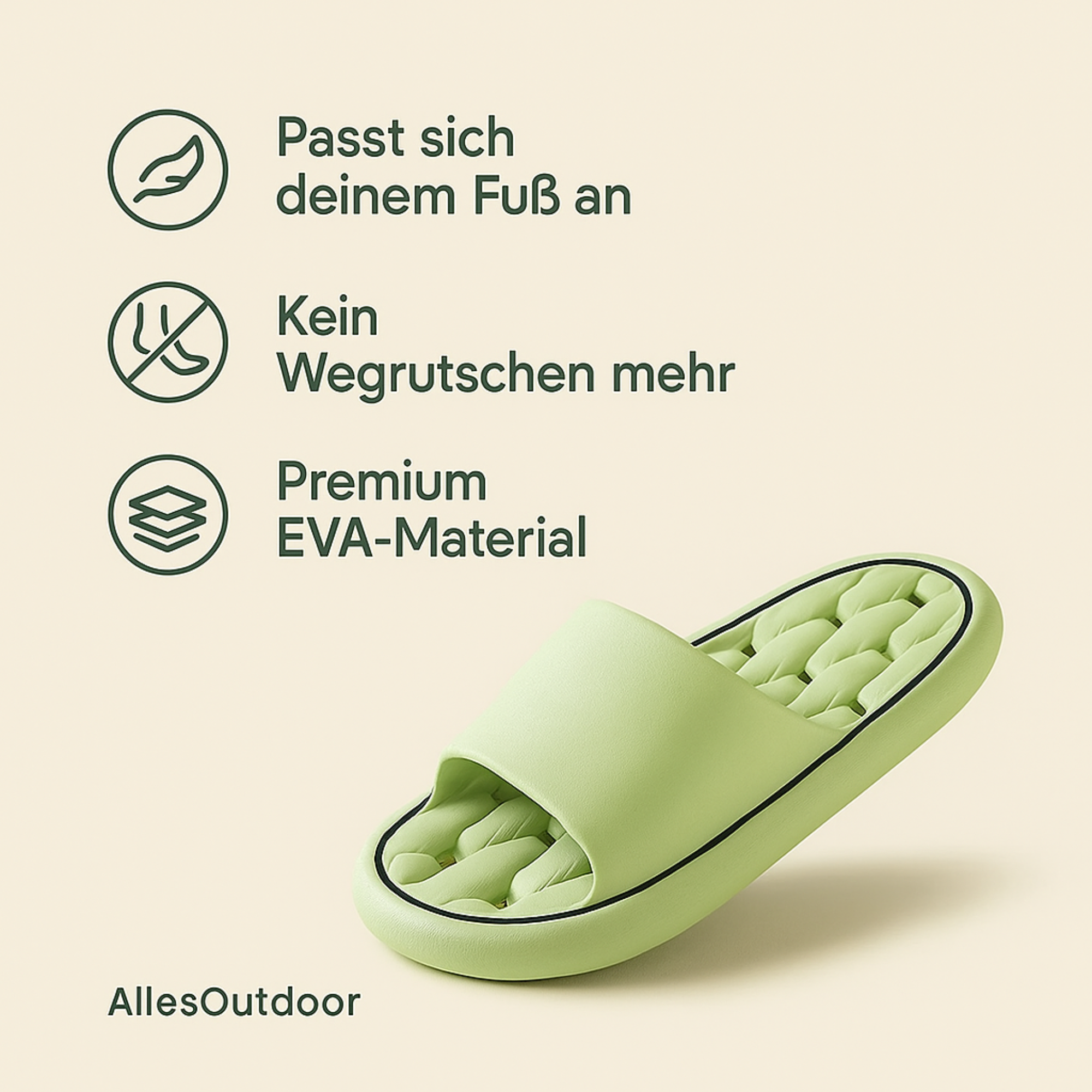 Trittfrei – orthopädische Hausschuhe | rutschfeste EVA-Dämpfung 4,5 cm – gegen Fußschmerzen & Plantarfasziitis