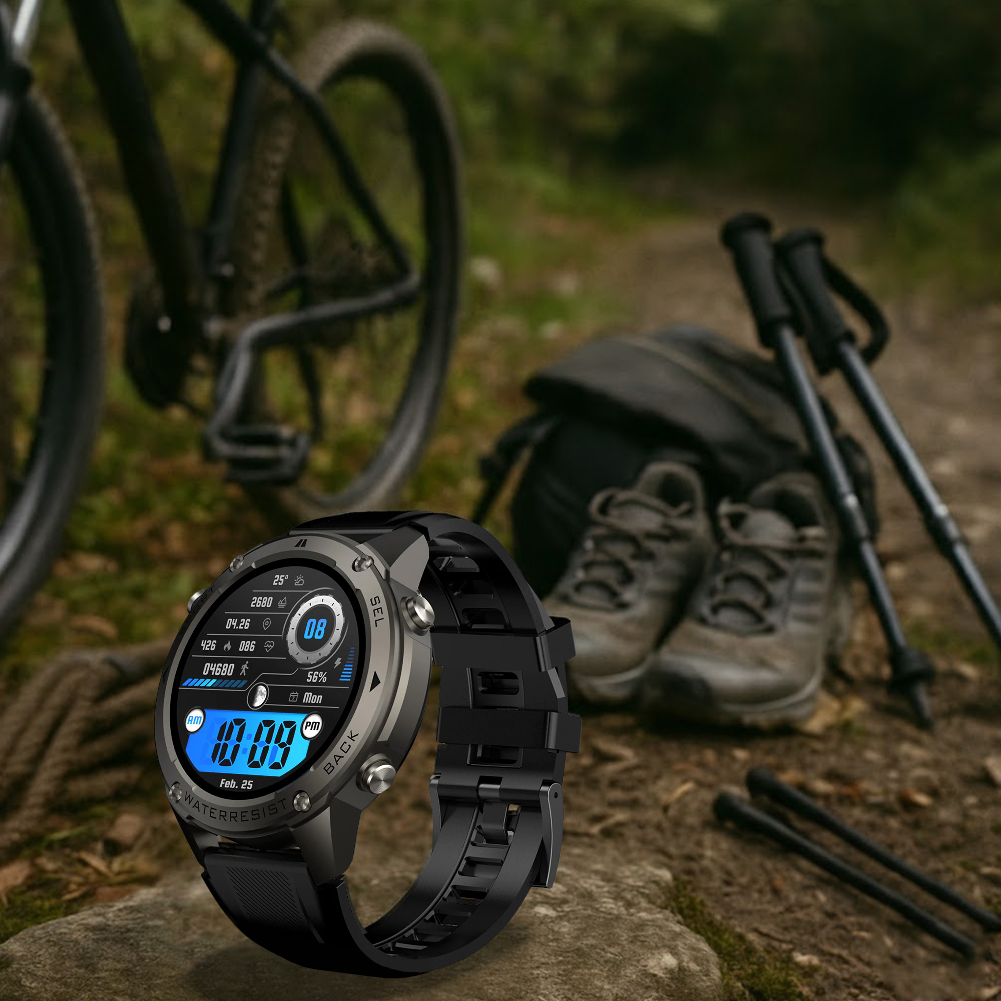 GearPro – GPS Smartwatch wasserdicht | Dual-Band Navigation kratzfest | Outdoor Sport & Alltag